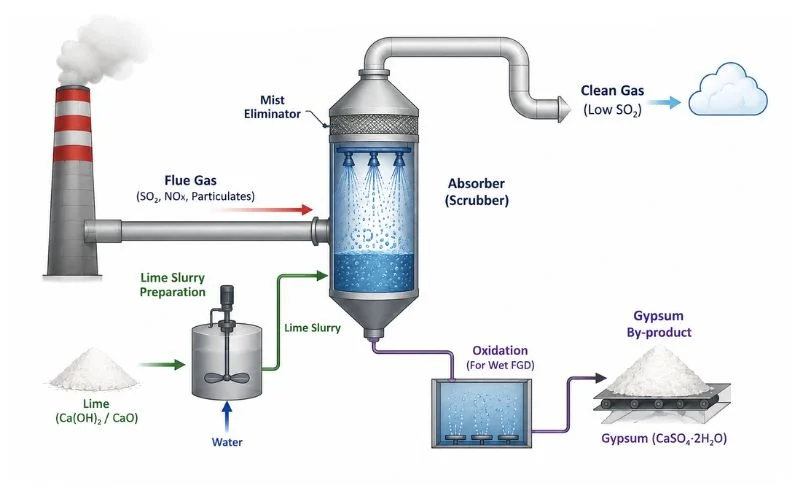 How Lime is Used in Flue Gas Desulfurisation